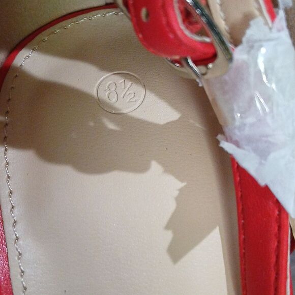 Platform chunky high block square toe platform  6" heeled shoes Sz 8.5 NWOT - Picture 6 of 7